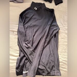 Under Armour Black Long-Sleeve Mock Neck Performance Tee